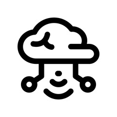 cloud computing line icon. vector icon for your website, mobile, presentation, and logo design.