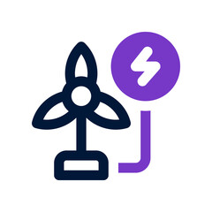 wind energy dual tone icon. vector icon for your website, mobile, presentation, and logo design.