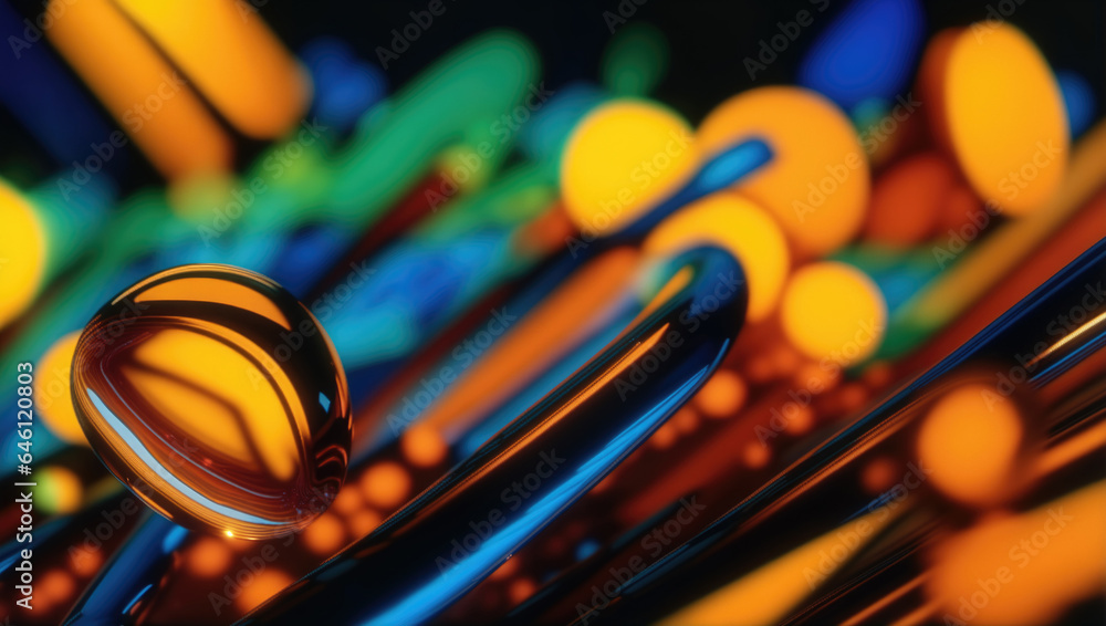Poster abstract glass bokeh background. a clean and minimalistic bokeh composition with a blend of colors a