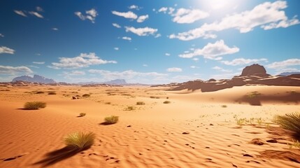 Beautiful desert sand at midday view.AI generated image