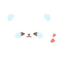 シンプルなしろくま嬉しい⭐︎PNG