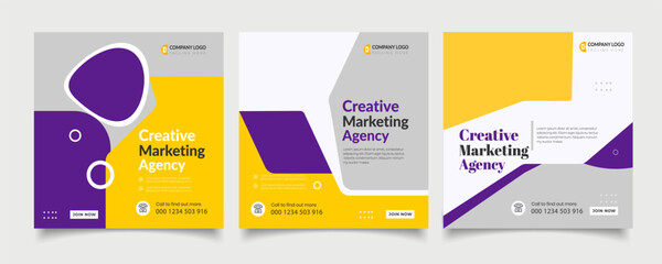 Creative Modern Instagram post and social media post business web banner template design.
