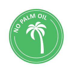 Fototapeta premium Green sign free palm oil