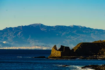 Deurstickers Rocky coast of Villaricos, Almeria Spain © Voyagerix