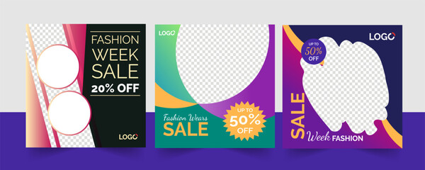 Creative Modern Instagram post and social media post business web banner template design.