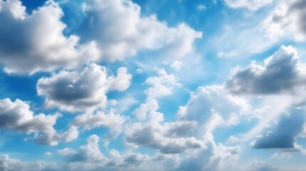 Fototapeta premium Realistic Cloudy Day Sky Background Daylight Blue Sky With Clouds Sunny Day Sky With Clouds Daytime Sky AI Generative
