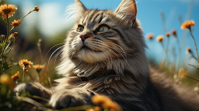 Pure Feline Joy: Ultra-Sharp, Photo-Realistic Smiling Cat. Generative AI