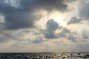 clouds over the sea