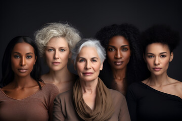 Obraz premium multiethnic female persons of different ages. women.