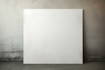 Empty canvas on gray wall. Generative AI