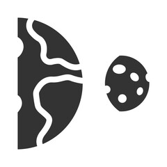Earth moon orbit Icon