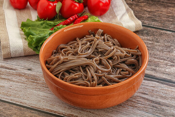 Asian cuisine - soba in the bowl