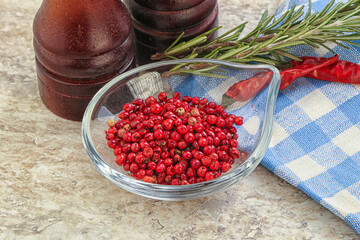 Red pepper corn seeds aroma