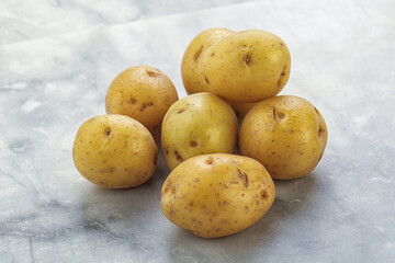 Raw small organic baby potato