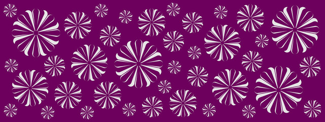 Floral banner – Aesthetic background with patterns of floral elements