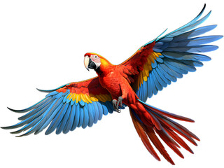 Fototapeta premium Macaw's Stretch, Transparent Scene