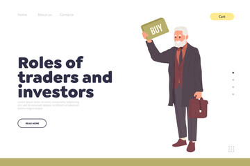 International financial market and bank operation online service landing page design template