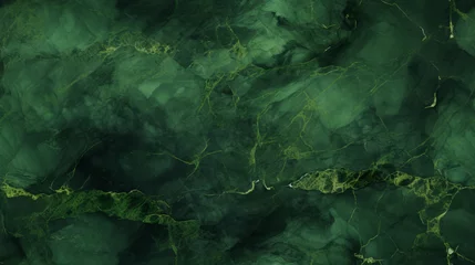 Gordijnen Seamless pattern background of a green marble texture backdrop © Keitma