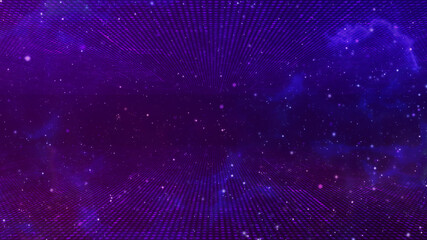 room purple space particle form, futuristic neon graphic Background, energy 3d abstract art element...