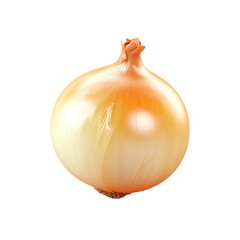 Fresh onion bulb isolated on transparent white background