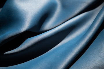 blue silk texture close up