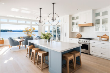 Seaside Serenity: A Modern Coastal-Inspired Kitchen Oasis