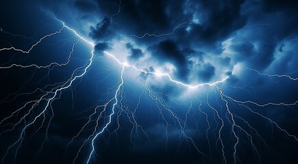 lightning in the sky, lightning in the night, fantastic lightning scene in the night, stormy day, lightning background, storm in the dark