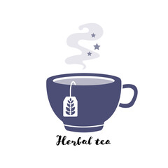 Herbal tea for good night's sleep. Vector illustration