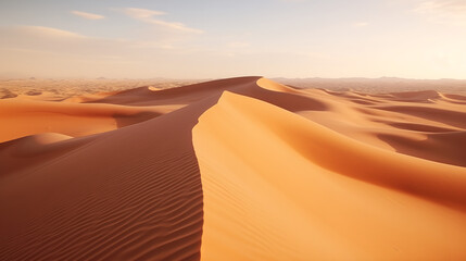Fototapeta na wymiar Aerial view of Beautiful sand dunes in the desert 
