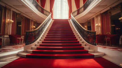 Obraz premium red carpet in a corridor