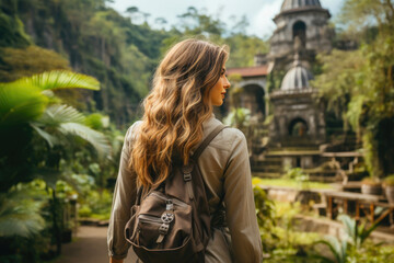 Fototapeta na wymiar Exploring Bali: Female Traveler's Journey