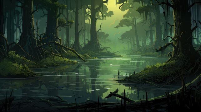 Fantasy Swamps and Wetlands Game Art