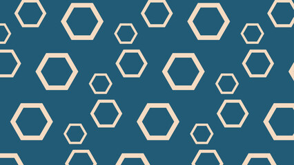 Seamless abstract geometric pattern with hexagons for fabric, background, surface design, packaging Vector illustration