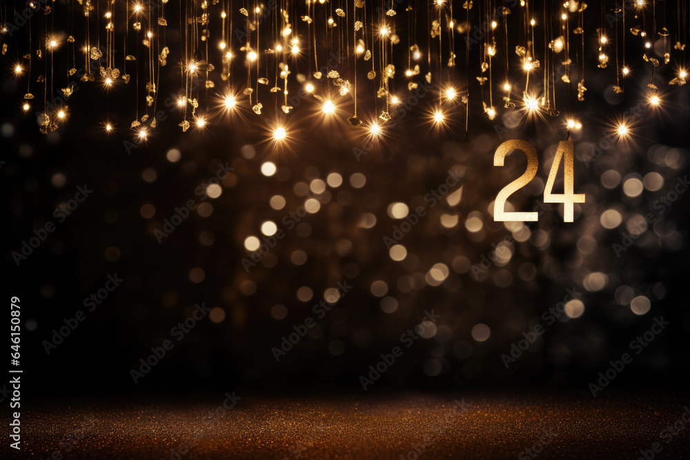 Poster black background with number twenty hanging from it. this image can be used to represent number twen