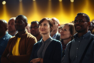 Obraz premium Group of people standing next to each other. This versatile image can be used to represent teamwork, collaboration, friendship, diversity, or any situation involving group of individuals.