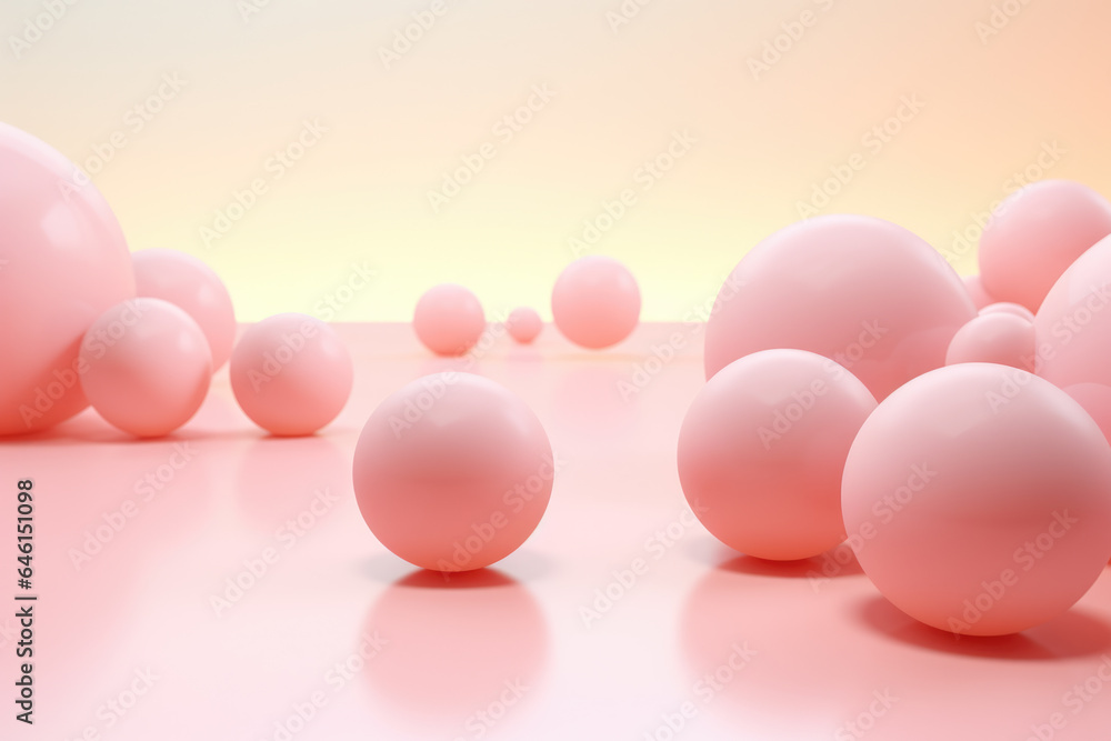 Poster collection of white balls arranged on vibrant pink surface. perfect for adding pop of color and text