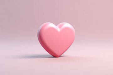Pink heart shaped object resting on plain surface. This versatile image can be used for various purposes.