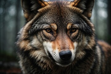 Naklejka na ściany i meble close up of a wolf