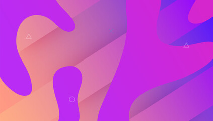 Dynamic Design. Graphic Paper. Cool Landing Page. Flat Abstract Background. Liquid Concept. Violet Hipster Cover. Modern Shape. Colorful Presentation. Violet Dynamic Design