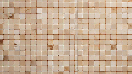 Beige mosaic square tile pattern, tiled background