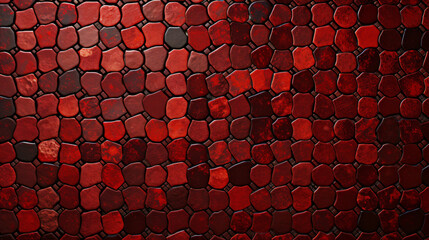 Maroon mosaic square tile pattern, dark red tiled background
