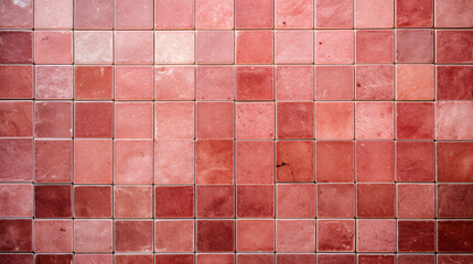 Light red mosaic square tile pattern, tiled background
