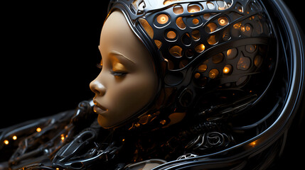 fantasy about an alien baby, the development of technology in a future where children are born outside the womb and are programmed and taught by extraterrestrial technologies before birth, fiction