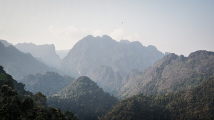 Mountainous area around Vang Vieng in Northern Laos