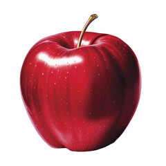 Nature's Bounty: The Minimalist Crimson Red Apple - Created with Generative AI Technology