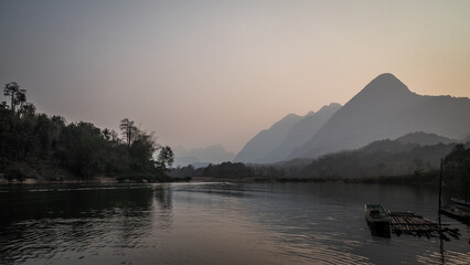 The countryside view around Nong Khiaw in Northern Laos