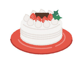 クリスマスケーキのイラスト素材