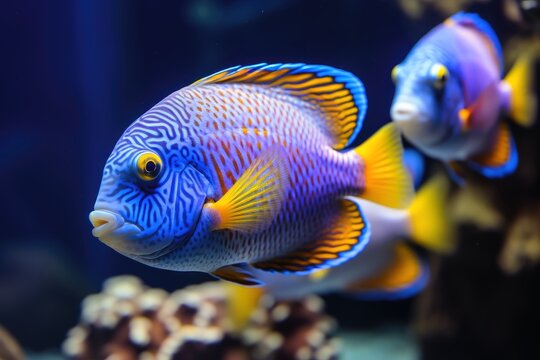 A beautiful fish and aquarium background.