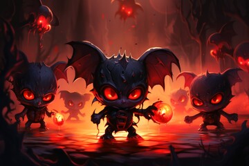 Many little imp demons from hell.