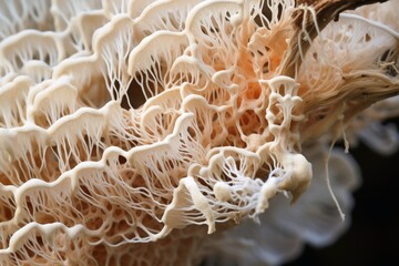 Organic structure of organic mushroom mycelium.
